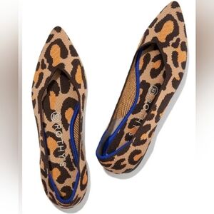 ROTHY'S The Point Big Cat Leapord  Flats Size 8.5